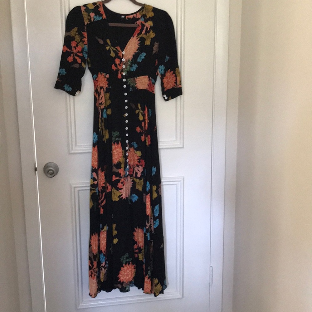 Floral Button-Up Maxi Dress